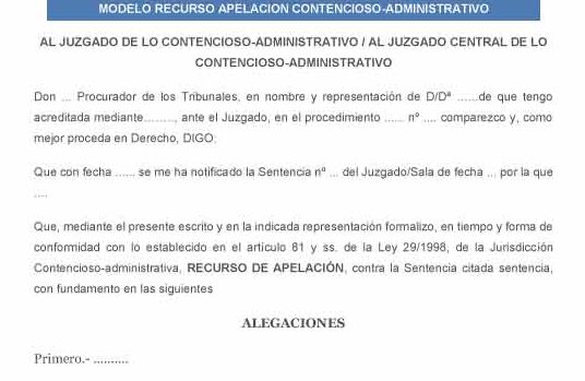 El modelo de recurso de apelación: una herramienta efectiva contra