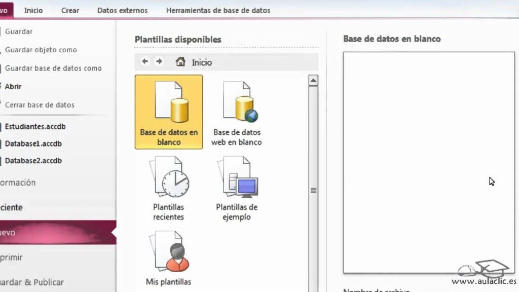 Guía paso a paso para crear una base de datos en Access 2010 - Cheque ...